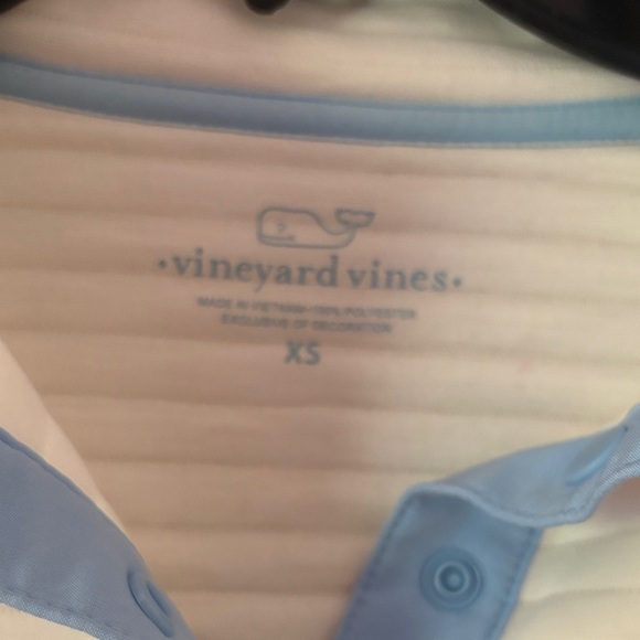 Vineyard Vines White and Blue Quarter-Zip Sweatshirt - Picture 2 of 2
